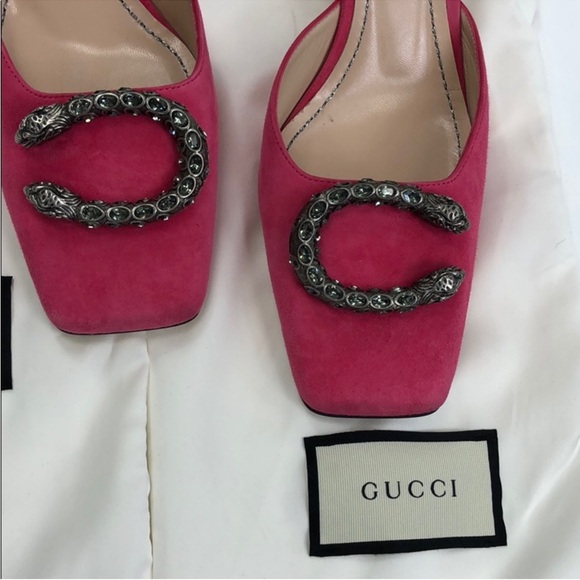 Gucci Dionysus Suede Kitten Mule Pumps - Picture 4 of 8